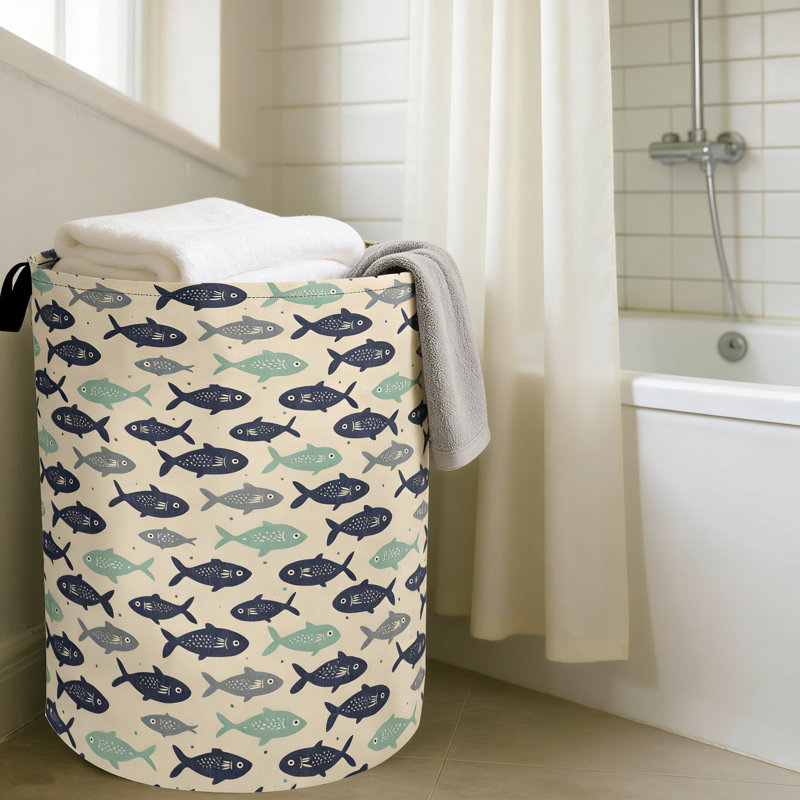 Panier à linge pliable avec poignées - Très grand organisateur de rangement en tissu imperméable 60L pour chambre à coucher, dortoir et salle de lavage