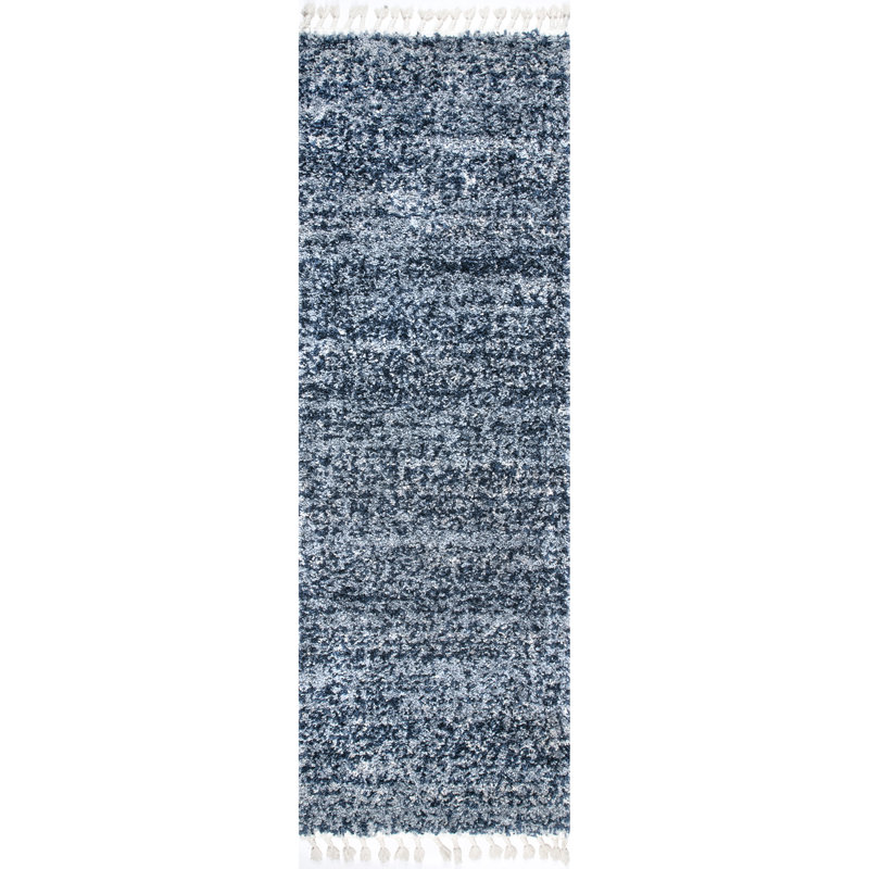 Tapis à poils longs Esch, Tapis de couloir 2 pi 6 po x 12 pi 8 po