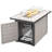 43'' Outdoor Propane Gas Fire Pit Table With Marble Texture Glass Tabletop