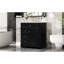 Meuble-lavabo noir de 30 po, lavabo en céramique, tiroir coulissant, trois tiroirs, tablette de porte, assemblage facile, installation multi-matériaux dissimulée dans la salle de bain, quincaillerie silencieuse