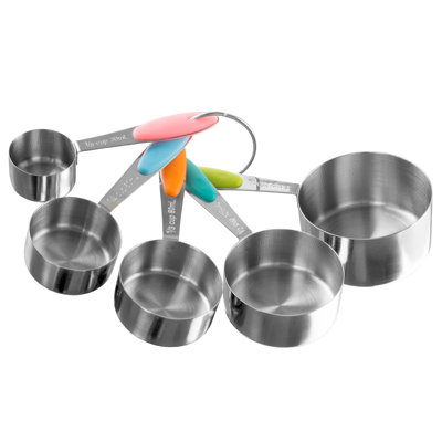 Ensemble de 5 tasses à mesurer en acier inoxydable Classic Cuisine