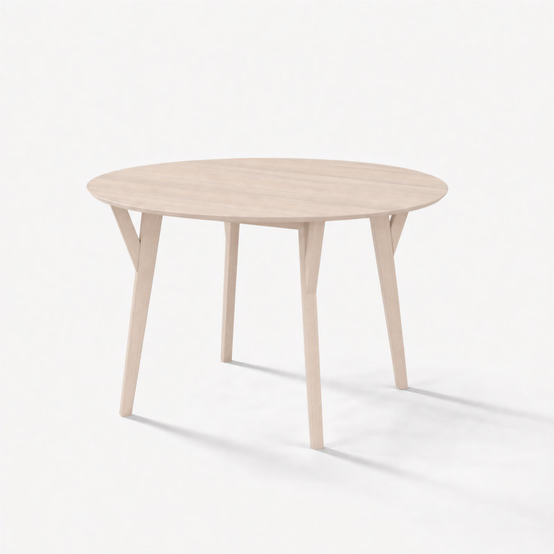Berenike Rubberwood Solid Wood Dining Set, White