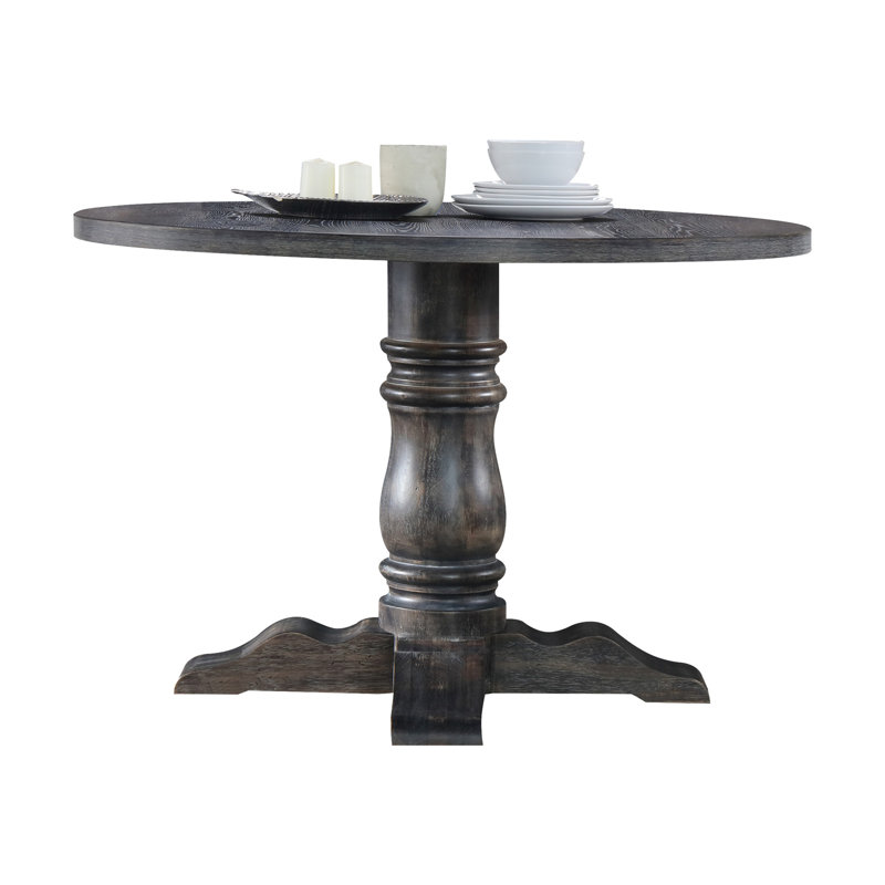 Table de salle à manger Leventis au fini gris patiné (sans la chaise)