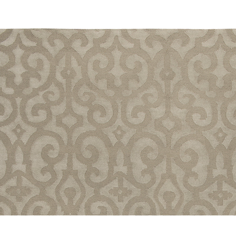 Damask Area Rug in Dove/Gray, Rectangle 10' x 14'