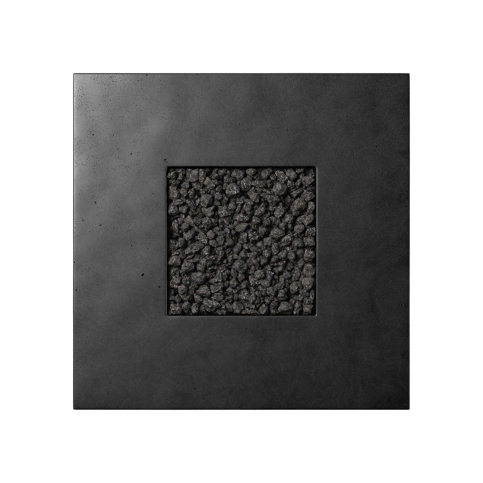 Ella Concrete Outdoor Fire Table, Textured Ebony
