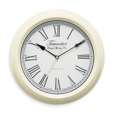 Acctim Wall Clock Metal Case Roman Numerals Spade Hands 30cm