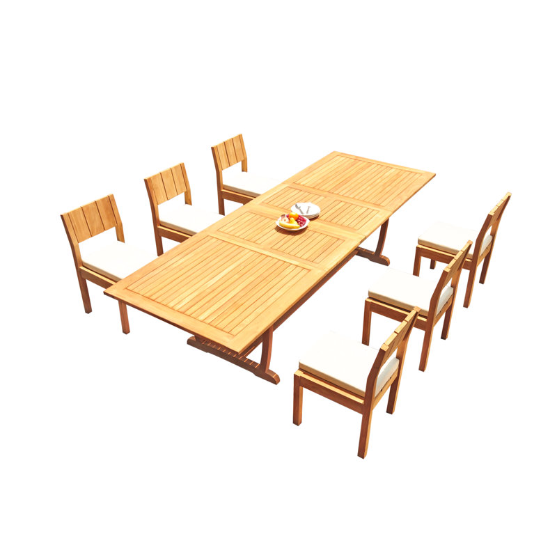 Ensemble repas 7 pièces teck Shoup
