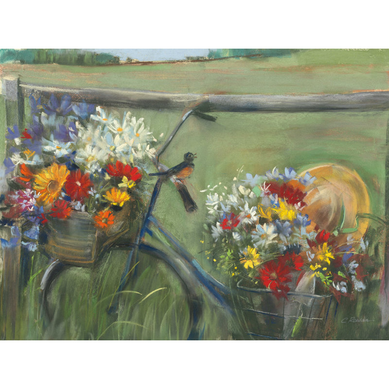 «Karens Bicycle» par Carol Rowan, reproduction sur toile, H 30 po x l 40 po