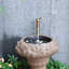 Lavabo sur pied en pierre artificielle en forme de pétale pour jardin extérieur