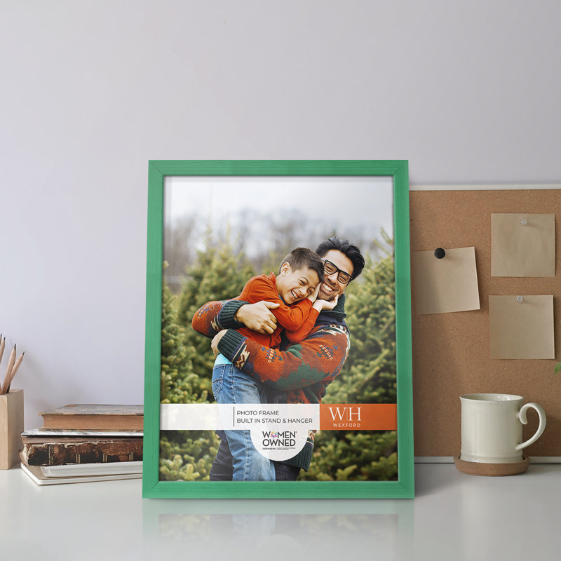 Emerald Green Wood Tabletop Picture Frame with UV Glass