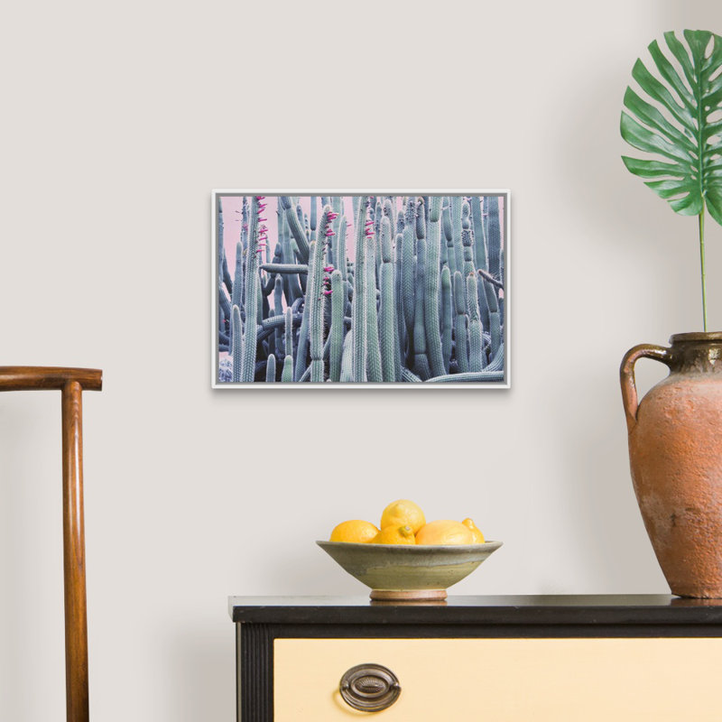 « Pink Crush IV » par Elizabeth Urquhart-reproduction de photo sur toile, H 14 po x l 20 po x P 1,75 po, Cadre blanc