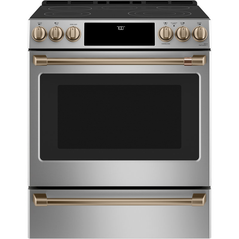 Front Control Electric Range Handle Kit, Brushed Bronze