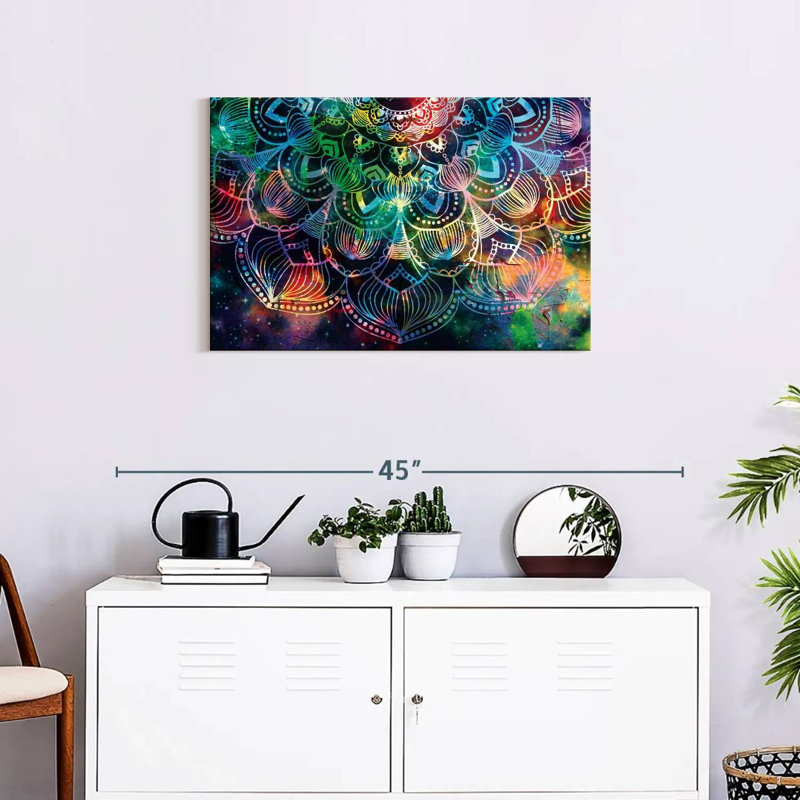 Mandala céleste, reproduction sur toile, H 20 po x l 30 po x P 1,25 po