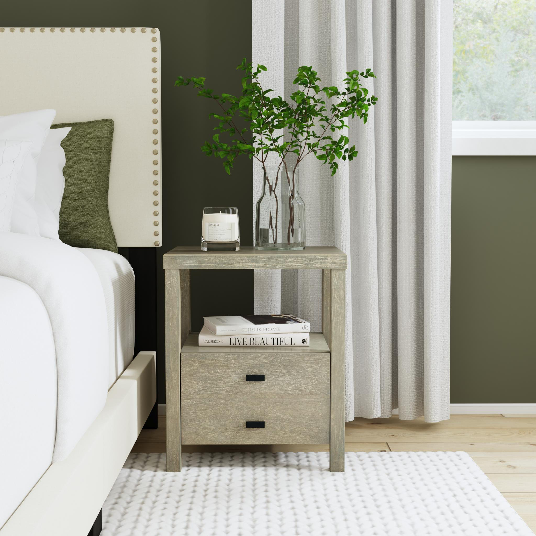 Zipcode Design™ Adelaida Wooden Nightstand 'Wheat' | Wayfair