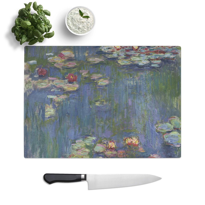 Water Lilies Lily Pond Vol.27 by Claude Monet Chopping Board, 0.4cm H x 20cm W x 28.5cm L