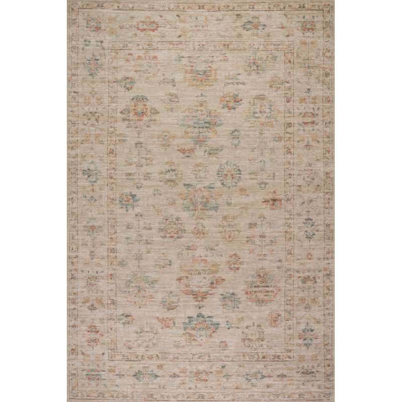 Tapis traditionnel à motif floral et cachemire Norella, Rectangle 4pi x 6 pi
