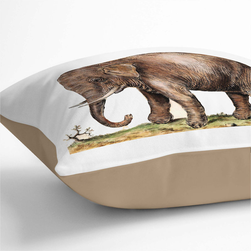 Square Throw Cushion, 40cm H x 40cm W x 15cm D, Stone