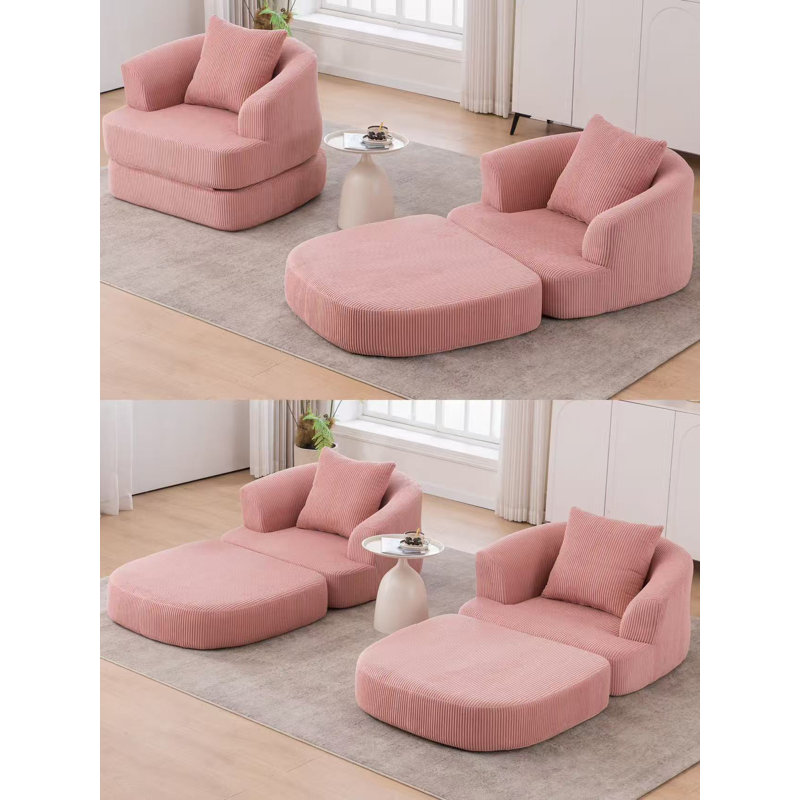 Fauteuil inclinable pliable, Rose