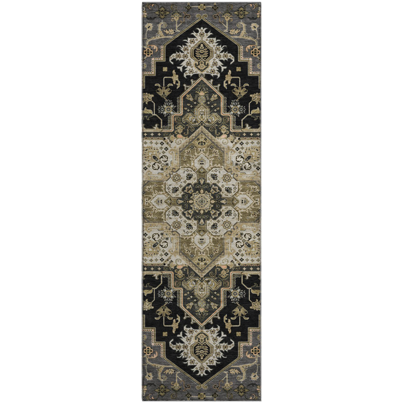 Premium Machine Washable Cossette AMF1036 Oriental Rug, Runner 2'3" x 7'6"