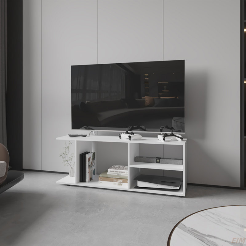 Meuble audio-vidéo Barton, salon, Blanc