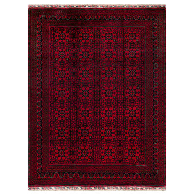 Hand-Knotted High-Quality Red Area Rug