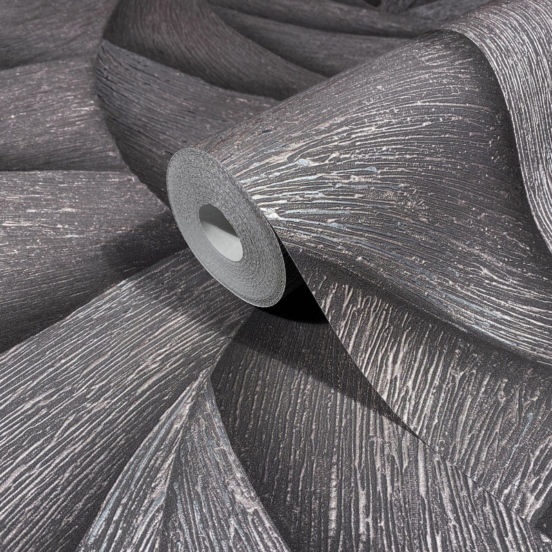 Galerie Odyssey Wave Pattern Wallpaper, Dark Grey