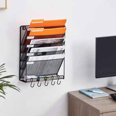 Steel Wall Organizer with Wall Baskets