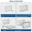 Double tablette 13 "X 25" en acier inoxydable pour niche de douche-1044908167
