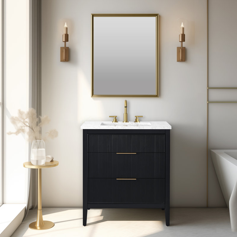 Emma 30" W Single Vanity, Black