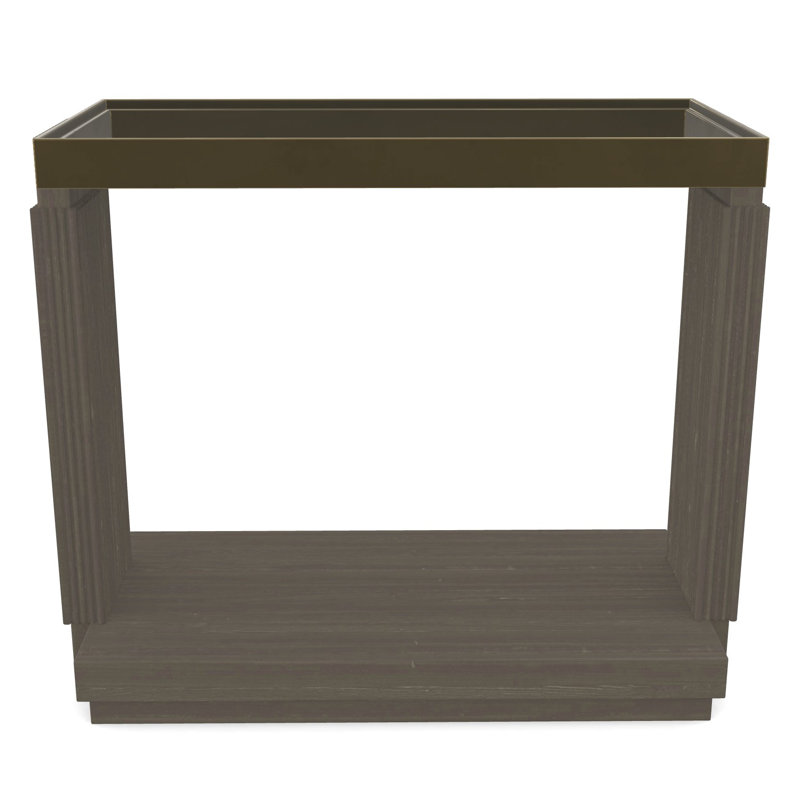 Axis Glass End Table, Hampton