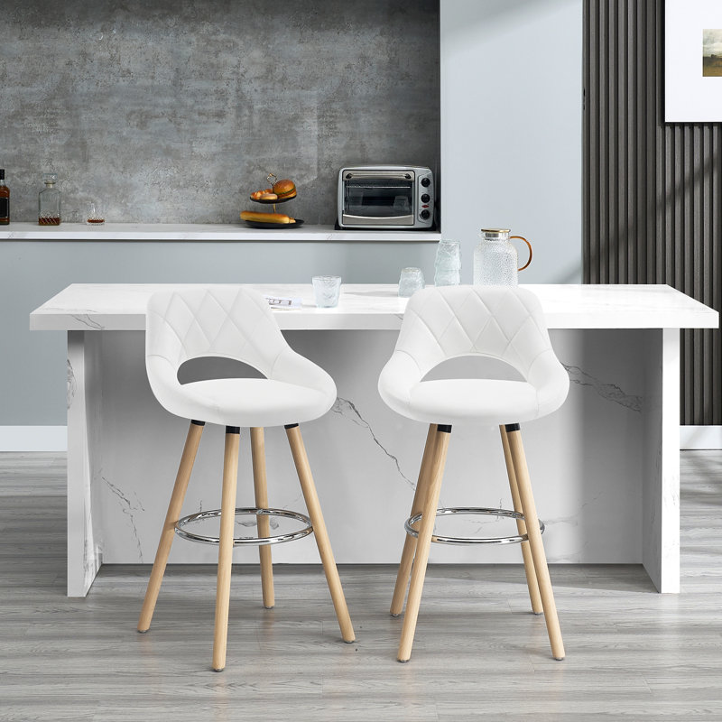 Thierry 68cm Bar Stool, White, 2