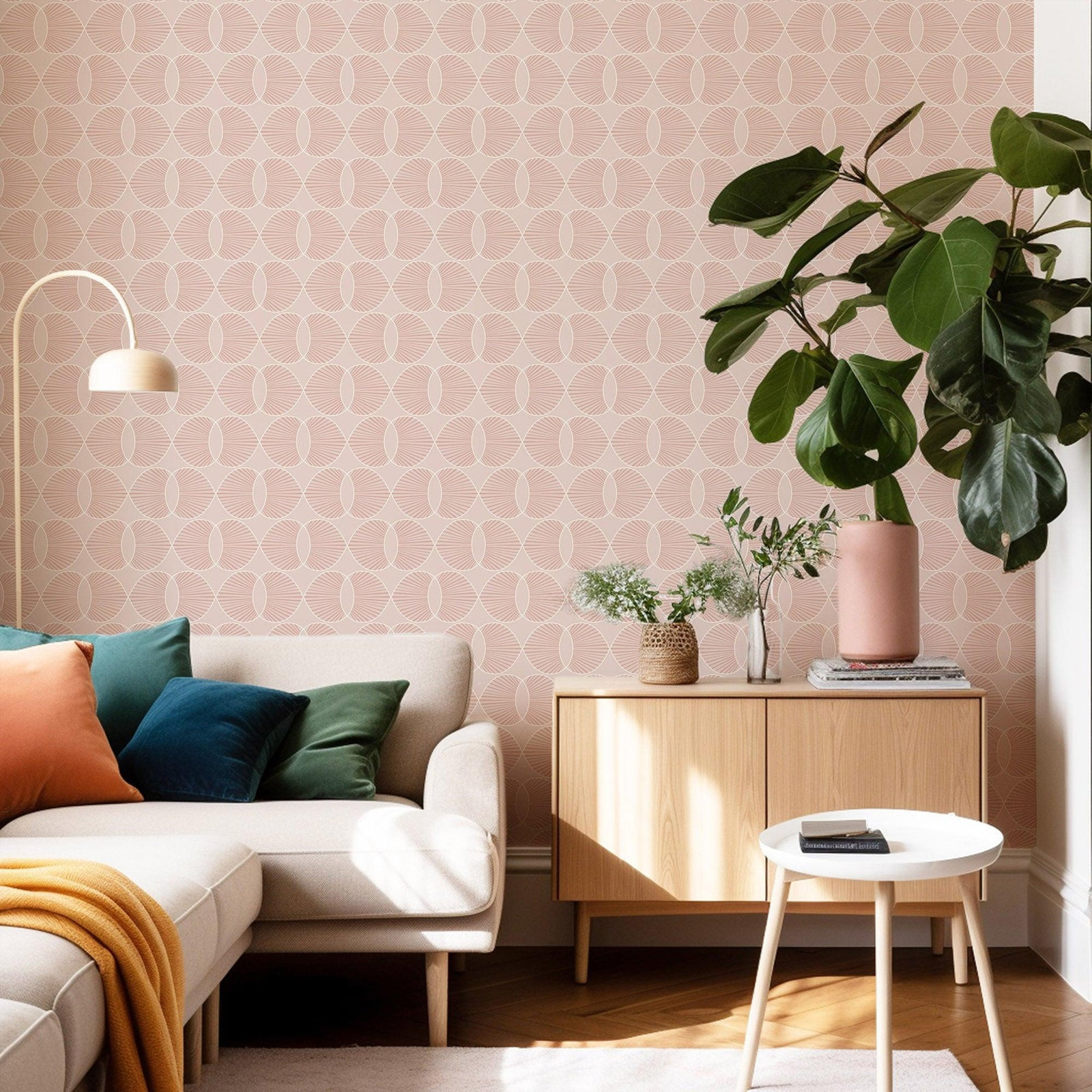 Lomé Wallpaper Roll, Rose Quartz, Faux Grasscloth, Non-pasted