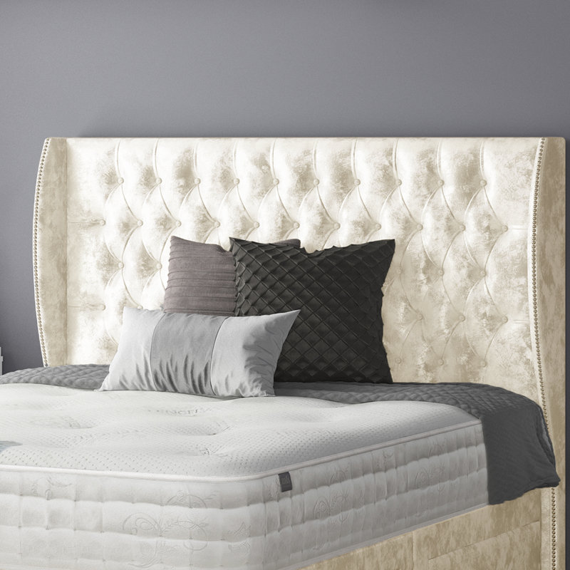 Mandalay Divan Bed Base, Single, 2 Right Drawers, Cream