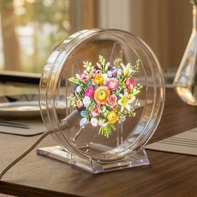 3D Desktop Custom Holographic Display with Round Acrylic Shade