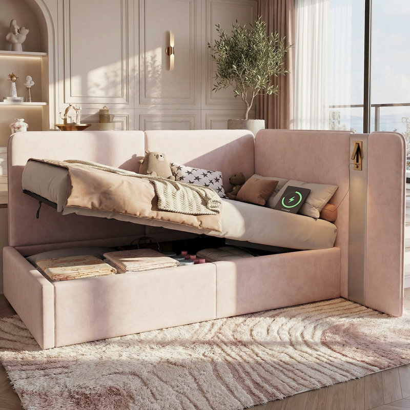 Metal Daybed, Pink