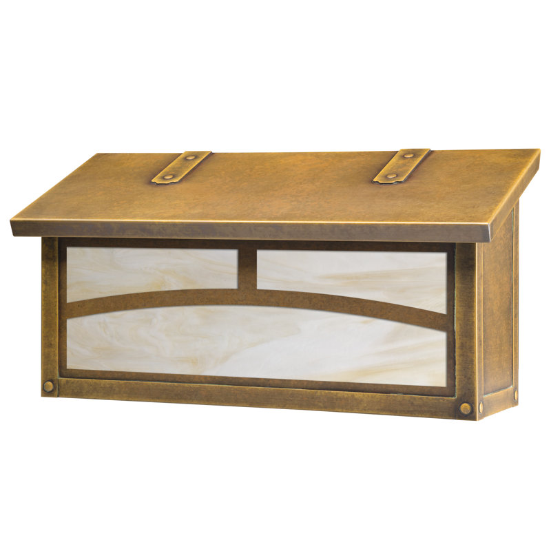 Matrix Brass Wall Mounted Mailbox, Honey, Warm Brass