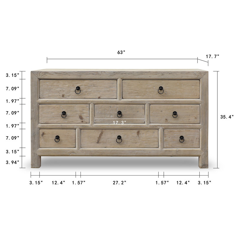 66'' W Solid Wood Sideboard