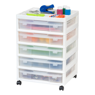 IRIS Drawer Plastic Storage Chest with Casters