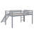 Twin Elevated Bed With Ladder And Slide Loft Design Including Safety Guardrails-1276369547