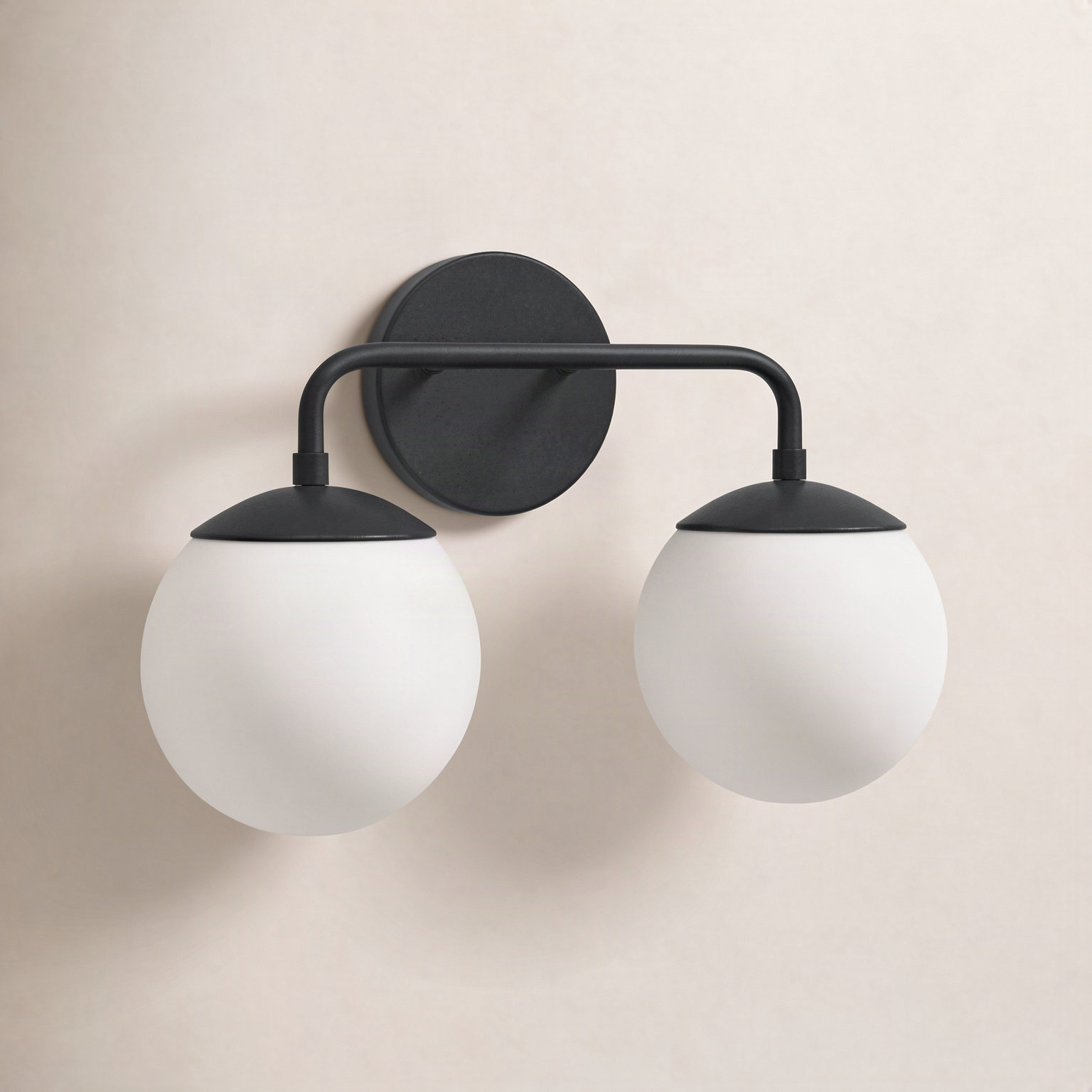 Kobie 2 Light Dimmable Vanity Light, Black