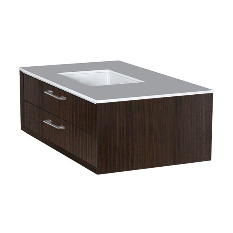 Gemelli 36'' W Vanity Top, Polished White