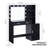 46.4In Dressing Table With Mirror And Lights - Vanity Desk 2 Large Drawers & Vertical Organizer, 3 Level Dresser, Adjustable Brightness Lighting Modes For Bedroom  Black Brightness,-1154852551