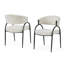 Chaises de salle à manger rembourrées avec pieds en métal (ensemble de 2)-827073947