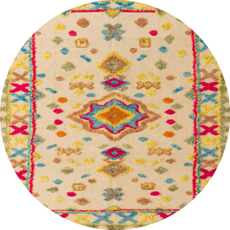 Tapis abstrait moderne 5078, Rond 6 pi