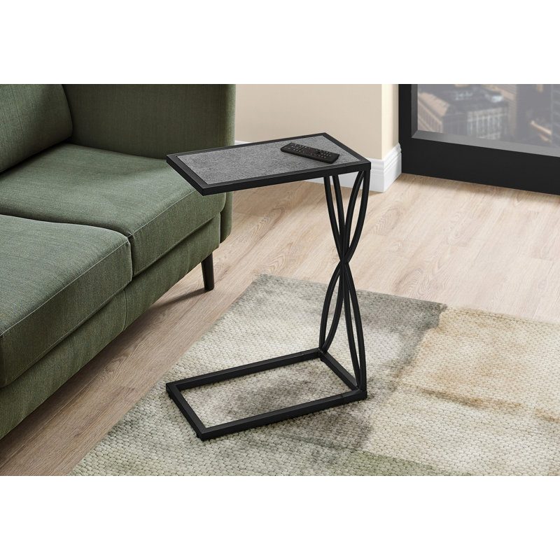 Table d'appoint à structure en métal, table de bout en forme de C, table d'appoint pour l'intérieur