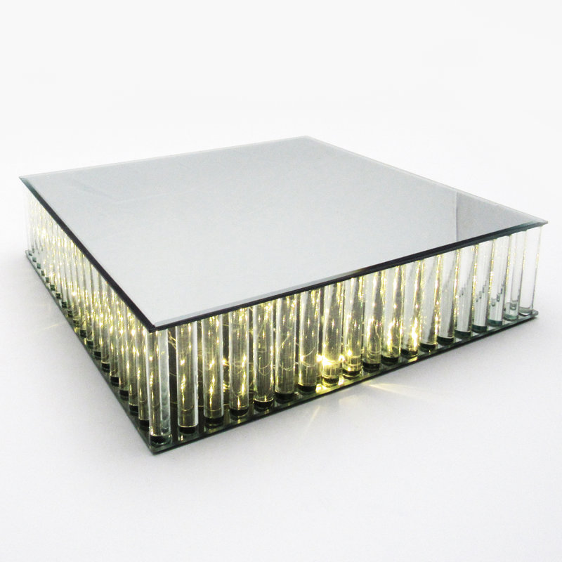 Présentoir à gâteaux lumineux avec miroir Abdualeem