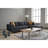 Modern Corner Sofa - Anthracite, Beech Wood Frame, 101.6 x 32.7 x 71.3 Inches | 100% Velvet Polyester Fabric, 28 DNS Foam & Fiber Cushions | Stylish & Comfortable for Living Room, Industrial & Scandinavian Design-1971381010-1971381008