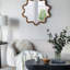 Miroir d'appoint 31 "x 30" en bois avec cadre unique