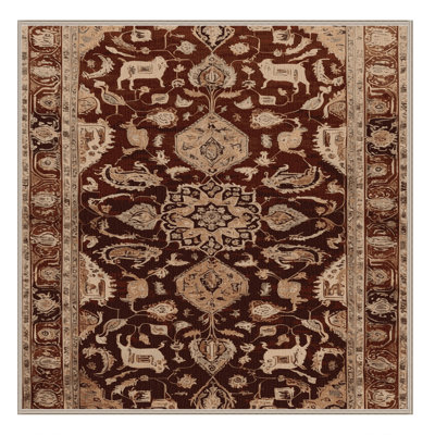 Machine Washable Persian Brown Area Rug