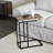 Ashwood Fold-Out C-Side Table with Black Iron-644487889